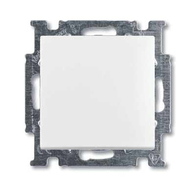ABB Basic 55 Альп. белый Выключатель кнопочный 1-клавишный, НО контакт | 1413-0-1080 | 2CKA001413A1080 | ABB