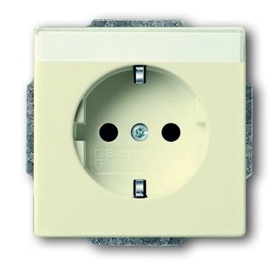 Розетка SCHUKO 16А 250В с полем для надписи, серия solo/future, цвет savanne/слоновая кость | 2011-0-3726 | 2CKA002011A3726 | ABB