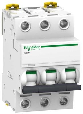 Выключатель автоматический трехполюсный iC60H 16А D 10кА | A9F85316 | Schneider Electric