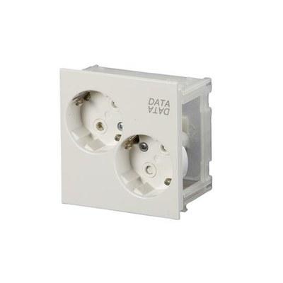 Розетка двоийная, ProDuct, 2xShuko, маркировка DATA, белая | AUD10-214D | 2TKA00000811 | ABB
