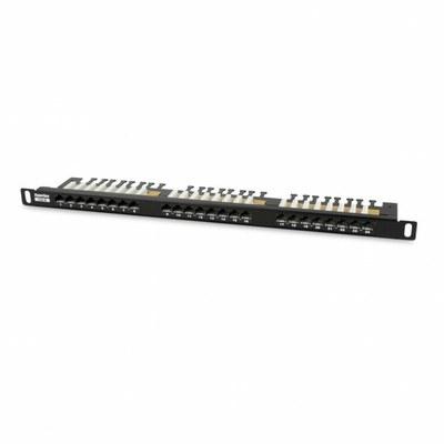 Патч-панель PPHD-19-24-8P8C-C6-110D высокой плотности 19", 0.5U, 24 порта RJ-45, категория 6, Dual IDC | 46979 | Hyperline