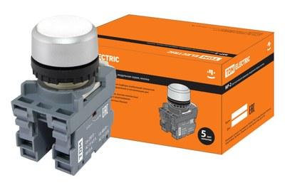 Кнопка с фиксацией MP2-20W в сборе d22мм 1з+1р белая | SQ0747-0011 | TDM