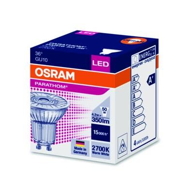 Лампа светодиодная LPPAR165036 4,3W/827 230V GU10 10X1 | 4052899958104 | OSRAM