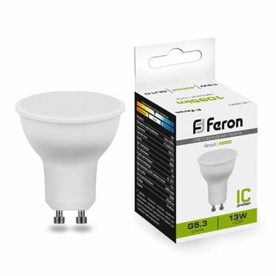 Лампа светодиодная, (13W) 230V GU10 4000K MR16, LB-960 | 38192 | FERON