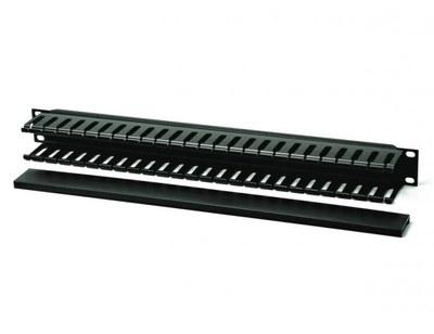CM-1U-5R-PL-COV Кабельный организатор с пластиковыми кольцами с крышкой, 19", 1U | 430223 | Hyperline