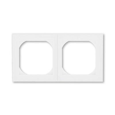 ABB Levit Белый / белый Рамка двойная 55х55 для механизмов BJE | 3901H-A05520 03 | 2CHH015520A4003 | ABB