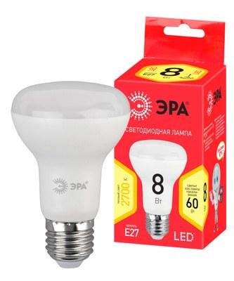 Лампа светодиодная RED LINE LED R63-8W-827-E27 R Е27 / E27 8 Вт рефлектор теплый белый свет | Б0050701 | ЭРА