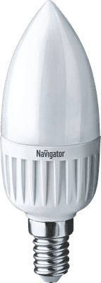 Лампа светодиодная LED 5Вт Е14 230В 6500К NLL-P-C37-5-230-6.5K-E14-FR свеча матовая | 61249 | Navigator
