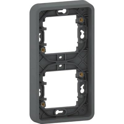 Mureva Styl Антрацит Рамка для внутр. монт. 2-ая, вертикальная, IP55 | MUR34151 | Schneider Electric