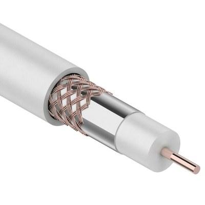 Кабель RG-6U+Cu, (48%), 75 Ом, 100м., белый | 01-2206 | PROconnect