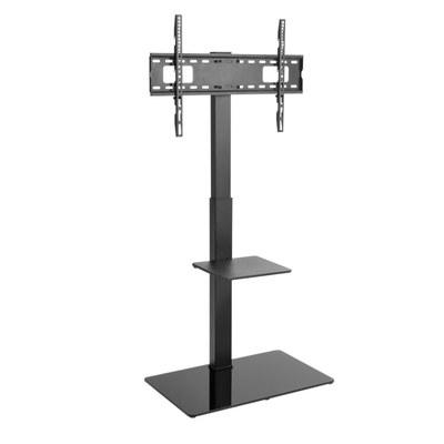 Напольная стойка с кронштейном для телевизора 37"-70" дюймов REXANT с дополнительной полкой для медиаоборудования серия Profi |38-0318 | REXANT