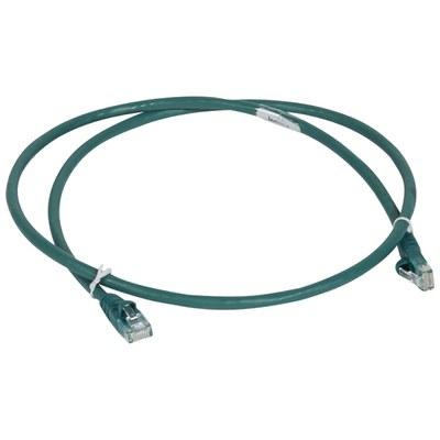 Коммутационный шнур RJ 45 - категория 6 - U/UTP - LSZH - неэкранированный - 1 м - зеленый | 051858 | Legrand