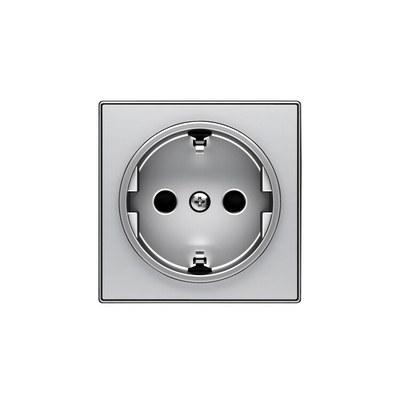 Накладка для розетки SCHUKO, серия SKY, цвет серебристый алюминий|2CLA858800A1301| ABB