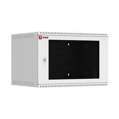 Шкаф телекоммуникационный настенный 6U (600х450) дверь стекло, Astra A серия EKF Basic | ITB6G450 | EKF