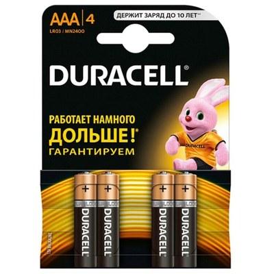 Элемент питания Duracell LR03-4BL BASIC | Б0026813 | Duracell