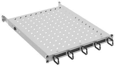 ITK by ZPAS Полка стац. 19" 1U орг. щет. 120кг 750мм сер. | ZP-FS35-U-1U-78 | ITK
