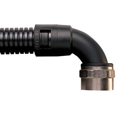 Фитинг AL28/M25/CSF90/BL, 90° поворотный, полиамид 66/никел.латунь, черный, резьба M25, d28, 10 шт. в пачке | 7TCA296000R0817 | ABB