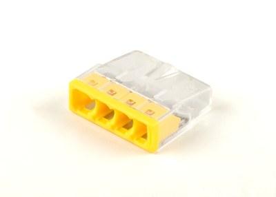 LD2273-204 Клемма монтажная 4-проводная для подключения одножильных проводников (DIY упаковка 5 шт) | 32414 | STEKKER