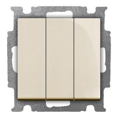 ABB Basic 55 Сл. кость Выключатель 3-клавишный, 16А | 1012-0-2158 | 2CKA001012A2158 | ABB