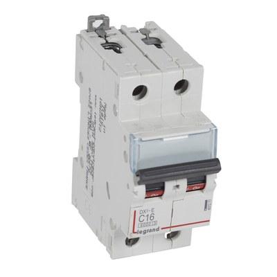 Выключатель автоматический двухполюсный DX3-E 6000 16А C 6кА | 407277 | Legrand