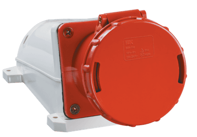 Розетка 134 стационарная 3Р+РЕ 63А 380В IP54 | PSR12-063-4 | IEK