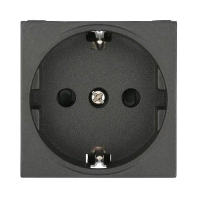 Розетка с з/к, со шторками (черный бархат) LK45 | 851408 | Ecoplast