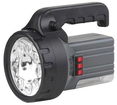 Фонарь прожекторный FA55M Акку 6V2.5Ah, 9xLED, галоген10W, люм7W,ЗУ 220V, карт (12/144) | C0028107 | ЭРА