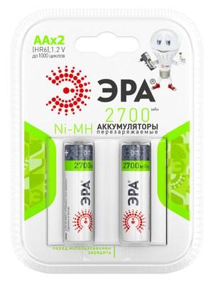Аккумулятор HR6-2BL 2700mAh (20/240/6000) (AA) | C0038458 | ЭРА