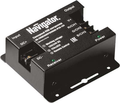 Контроллер для светодиодной ленты LED ND-CRGB360SENSOR-IP20-12V 360/720Вт12/24В IP20 | 71493 | Navigator