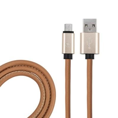 USB кабель micro USB, коричневый эко-кожа, 1 метр | 18-4231 | REXANT
