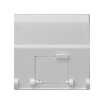 Simon Connect Наклонный адаптер на 1 RJ45 коннектор, защит.щторка, исп.совм. с MD67, К45, белый | K80-9 | Simon
