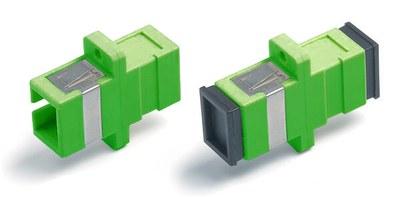 Адаптер проходной оптический FA-P11Z-SC/SC-N/BK-GN SC-SC, SM, simplex, корпус пластиковый, зеленый, черные колпачки | 242799 | Hyperline