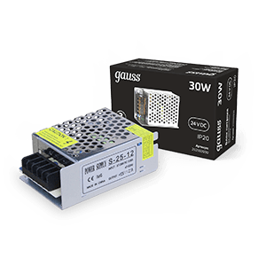 Блок питания 30W 24V IP20 1/140 | 202002030 | Gauss