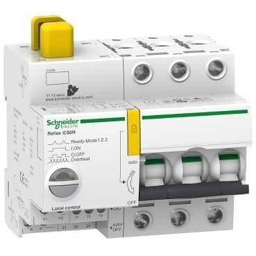 Выключатель автоматический трехполюсный REFLEX iC60N Ti24 25А D 10кА | A9C63325 | Schneider Electric