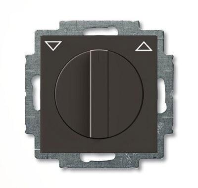 ABB Basic 55 Шато (чёрный) Выключатель жалюзийный поворотный без фиксации | 1101-0-0929 | 2CKA001101A0929 | ABB